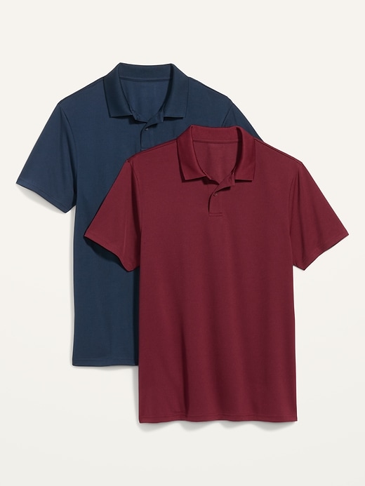 View large product image 1 of 1. Moisture-Wicking Tricot Uniform Polo Shirt 2-Pack