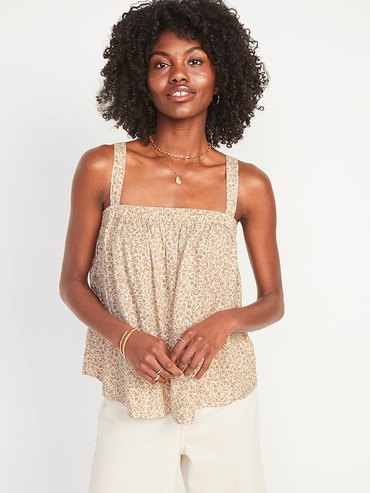 Image number 1 showing, Tie-Back Cami Swing Blouse for Women