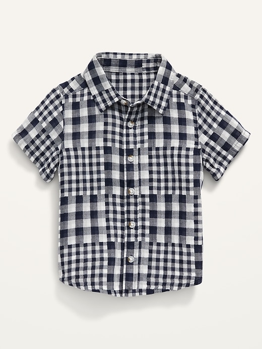 View large product image 1 of 3. Matching Gingham Short-Sleeve Shirt for Toddler Boys