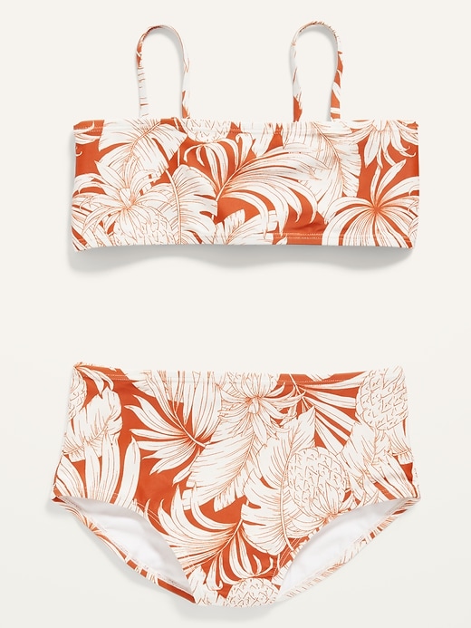 View large product image 1 of 3. Printed Bandeau Bikini Swim Set for Girls