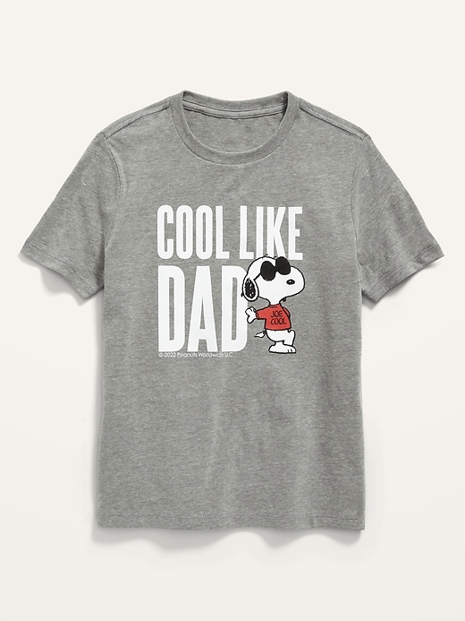 View large product image 1 of 2. Peanuts® "Cool Like Dad" Matching Graphic Gender-Neutral T-Shirt for Kids