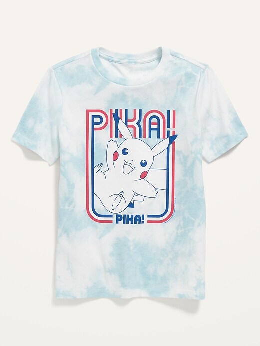 View large product image 1 of 2. Pokémon™ "Pika! Pika!" Tie-Dye Gender-Neutral T-Shirt for Kids