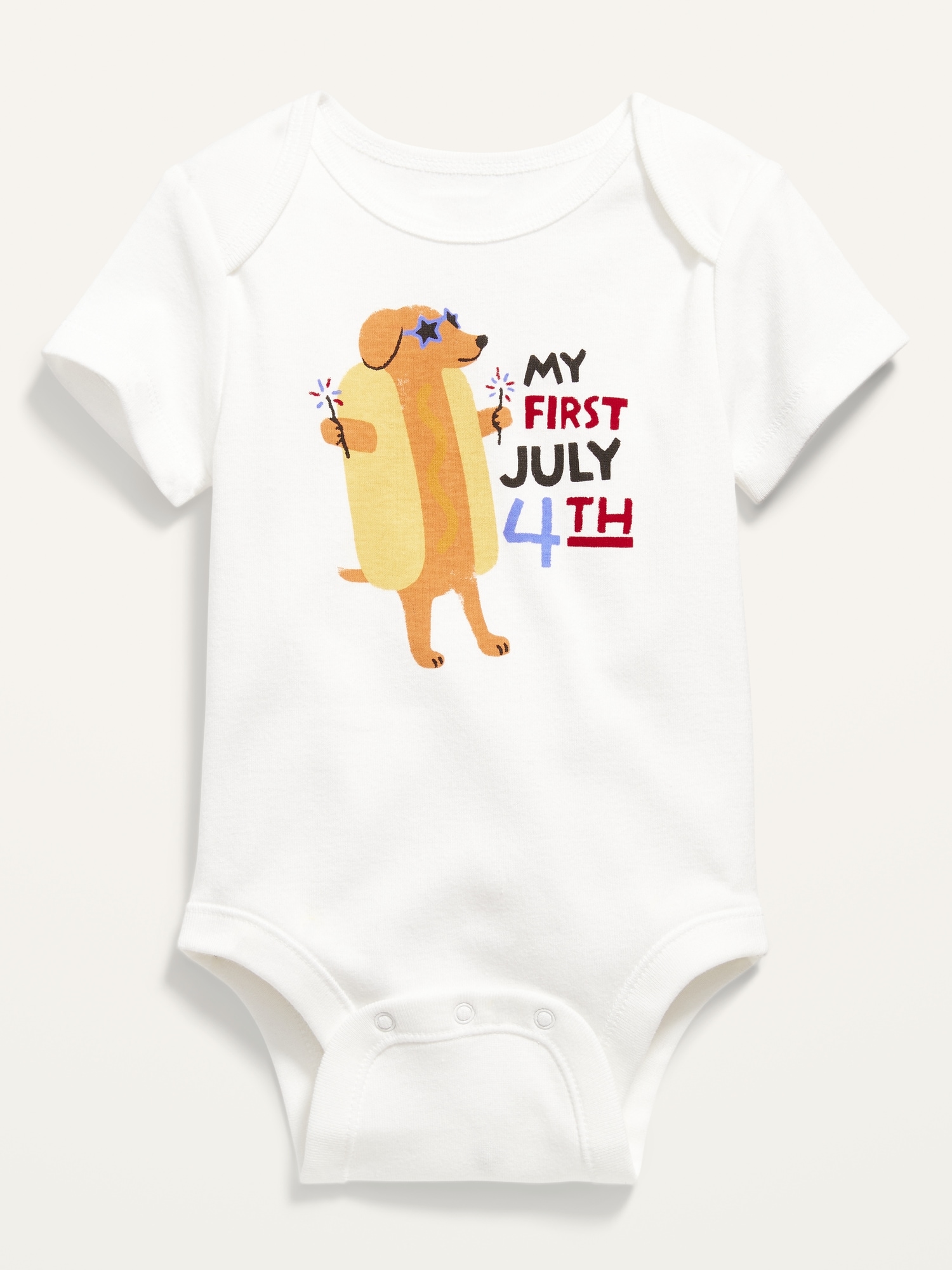 Unisex Short Sleeve Graphic Bodysuit for Baby