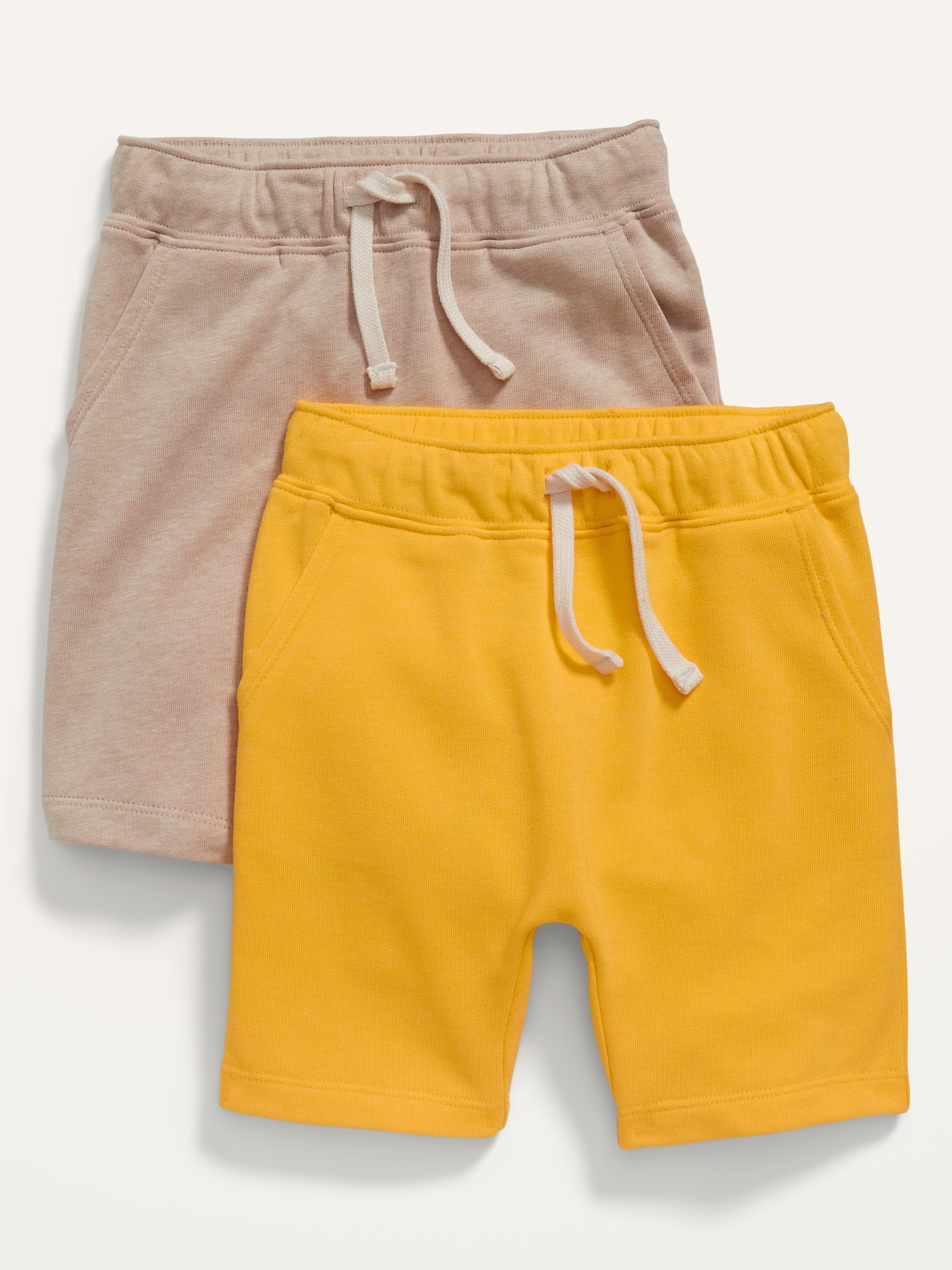 Old Navy 2-Pack Functional Drawstring U-Shaped Shorts for Toddler Boys yellow. 1