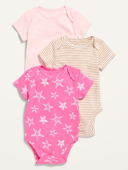 View large product image 1 of 3. Short-Sleeve Bodysuit 3-Pack for Baby