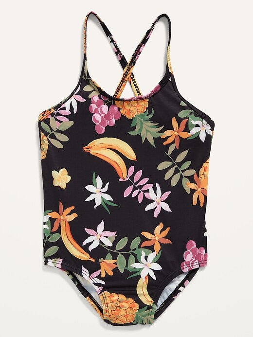 Old Navy Printed One-Piece Swimsuit for Toddler Girls. 1