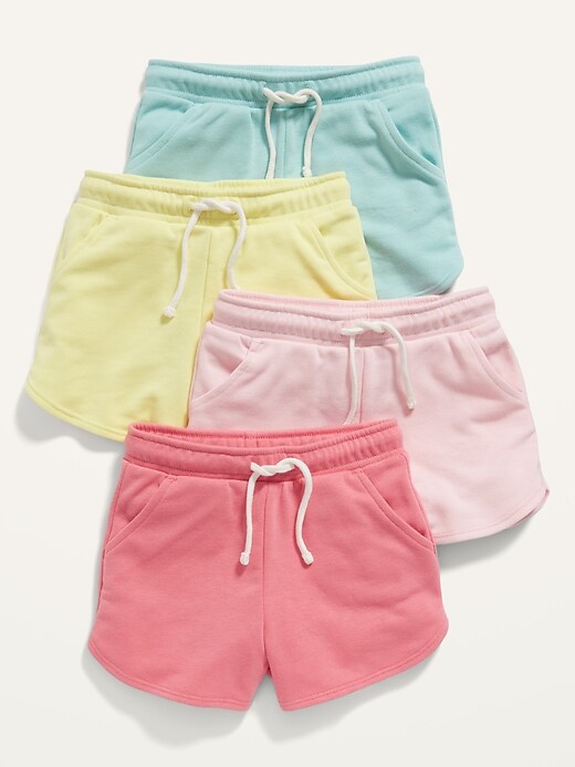 4-Pack French Terry Pull-On Shorts for Toddler Girls