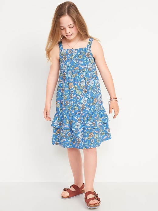 Old Navy Printed Sleeveless Tiered All-Day Dress for Girls. 2