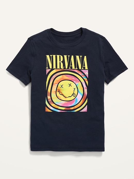 NWT Toddler Baby Boys OLD NAVY Collectabilitees NIRVANA Graphic T-Shirt Blue,  3T