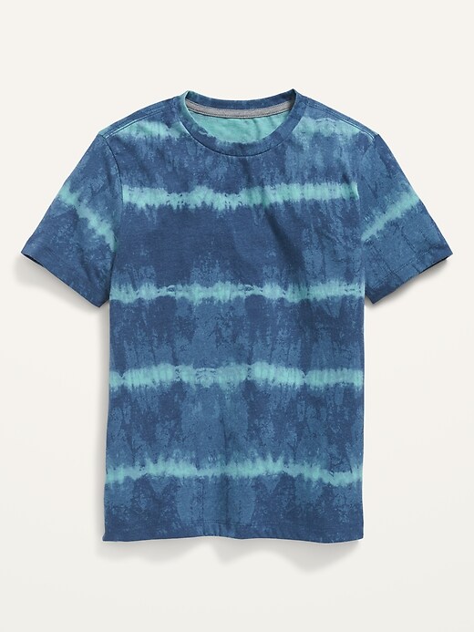 View large product image 1 of 2. Softest Tie-Dye Stripe Crew-Neck T-Shirt for Boys
