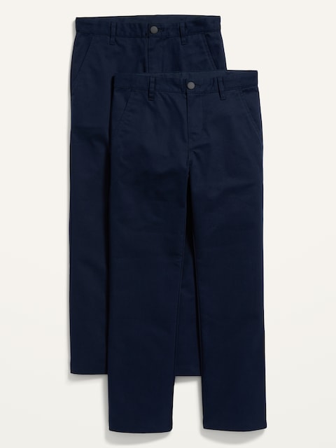 Uniform Straight Leg Pants for Boys 2-Pack - In The Navy