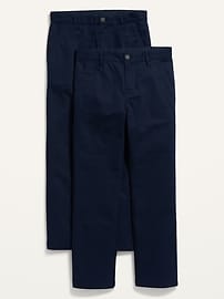 Image number 1 showing, Uniform Straight Leg Pants for Boys 2-Pack
