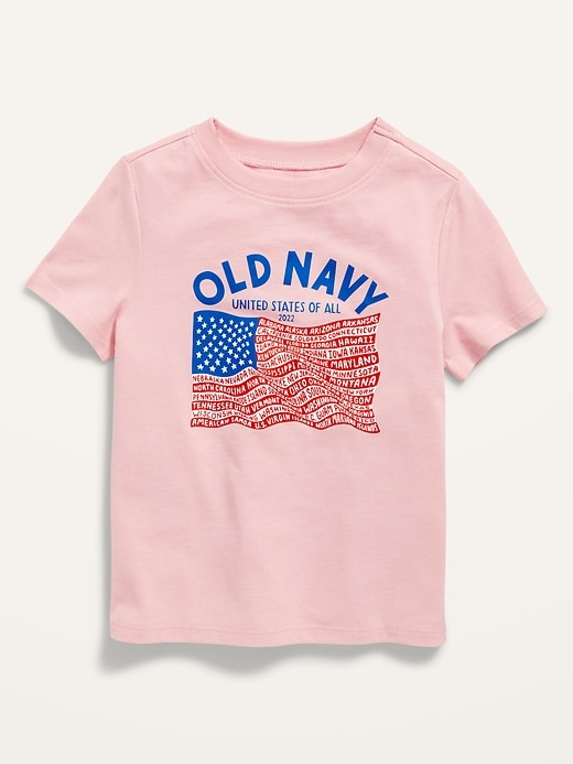 View large product image 1 of 1. Unisex 2022 "United States of All" Flag Graphic T-Shirt for Toddler