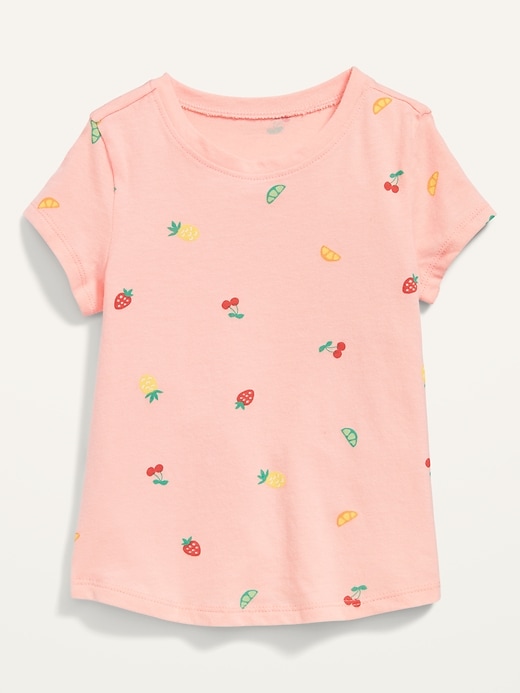 Old Navy Printed Short Sleeve T Shirt For Toddler Girls   Cn50297903 