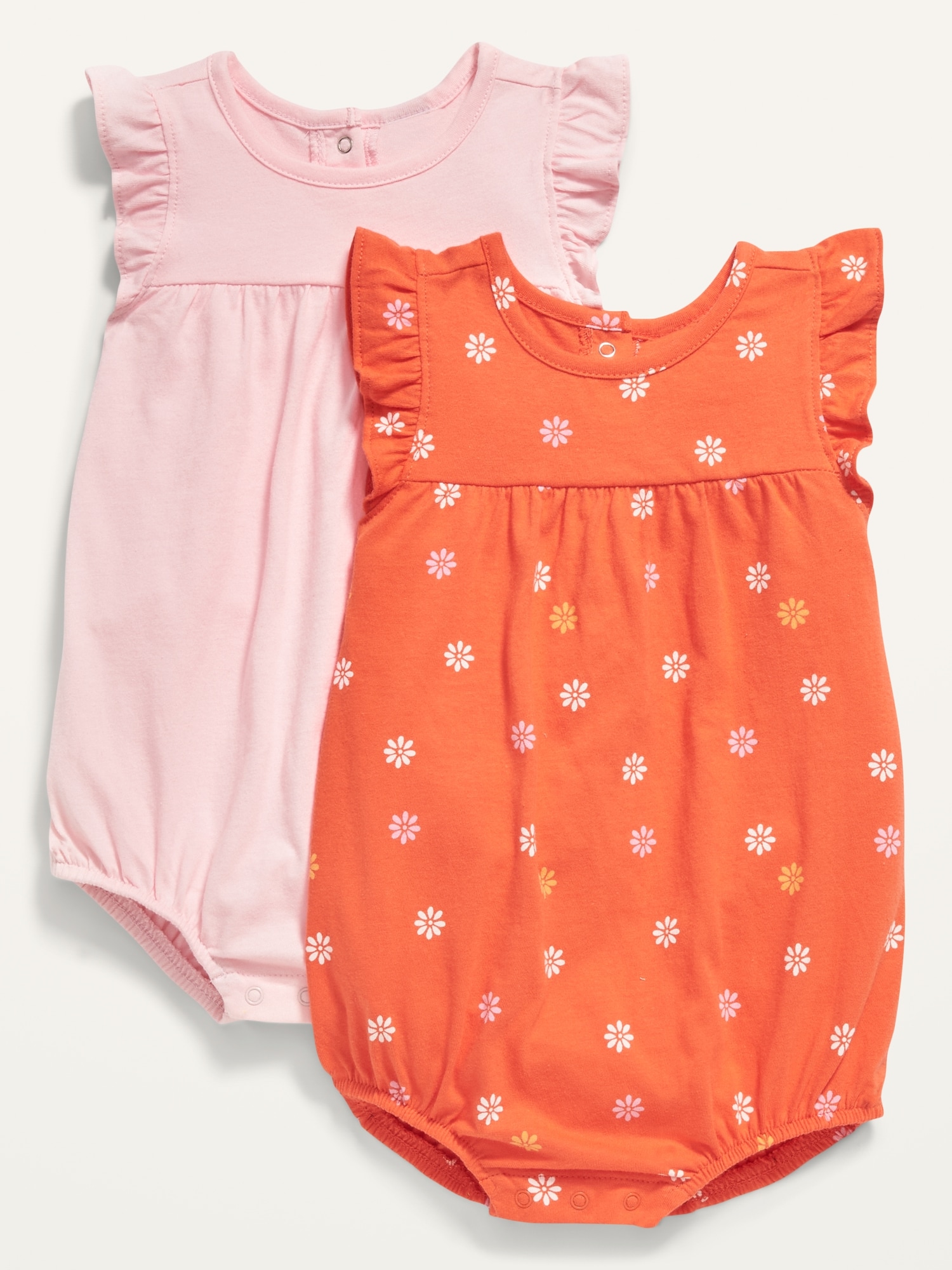 FlutterSleeve JerseyKnit Romper 2Pack Old Navy