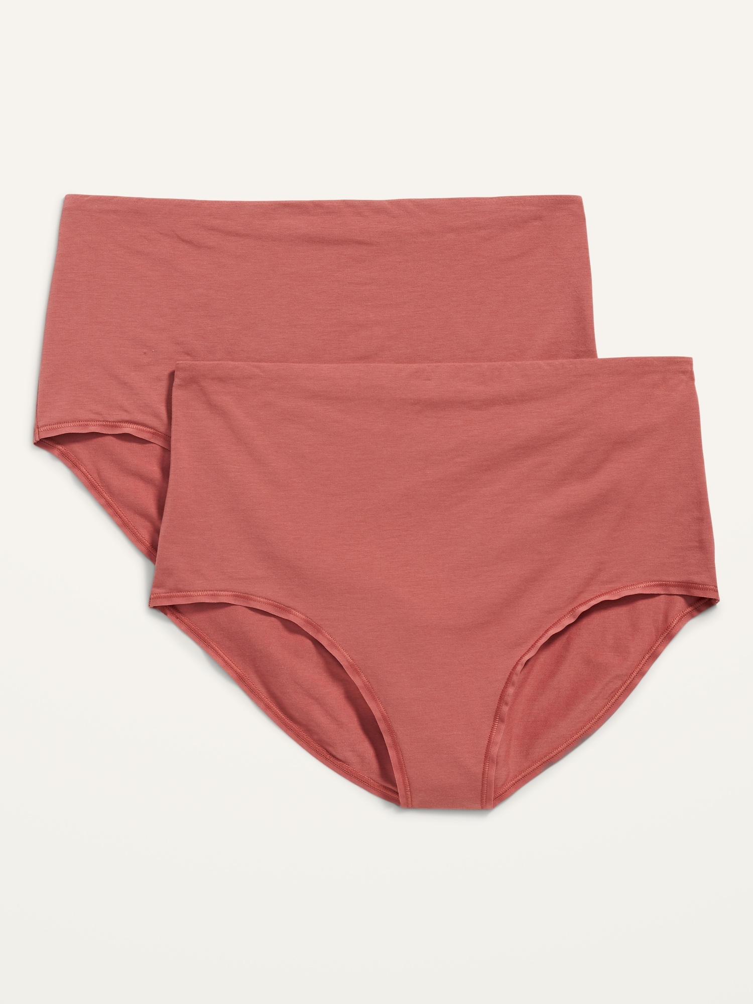 Maternity 2-Pack Lace-Trim Supima® Cotton-Blend Below-Bump Bikini