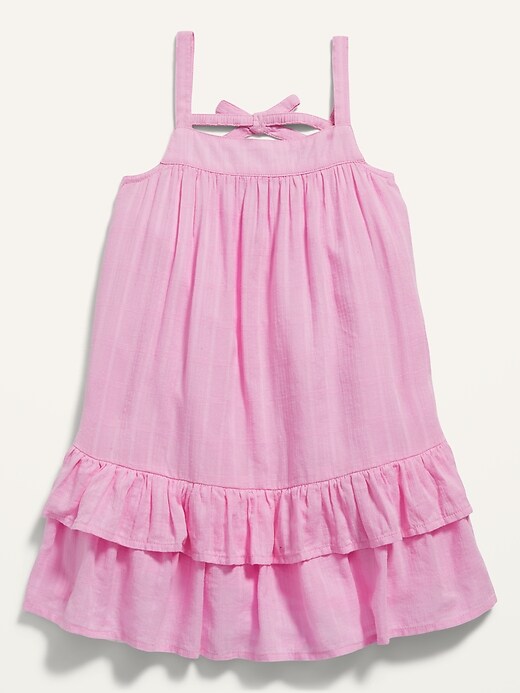 Sleeveless Dobby All-Day Swing Dress for Toddler Girls
