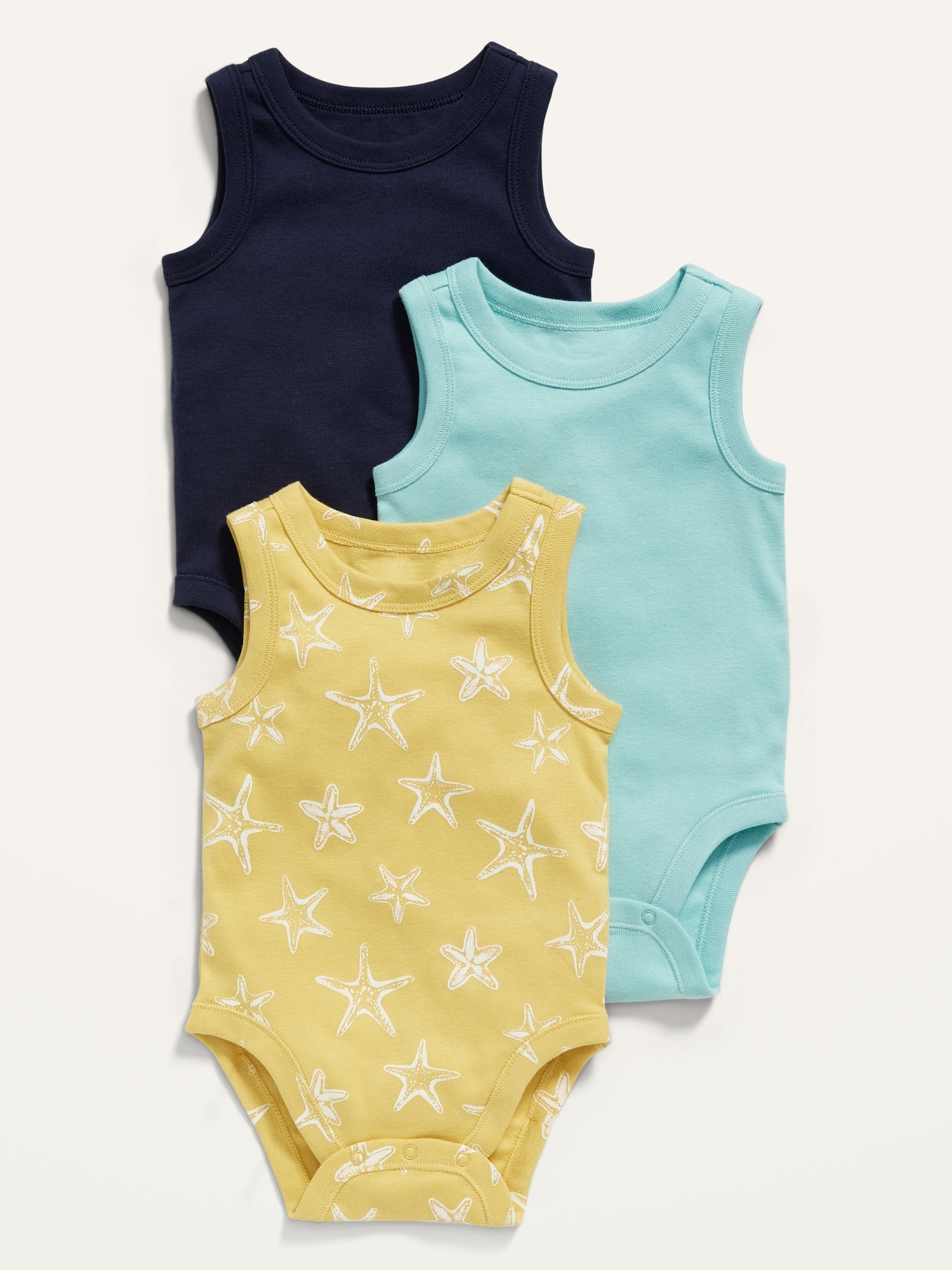 Unisex 3Pack Sleeveless Bodysuit for Baby Old Navy