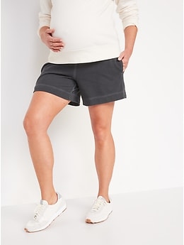 Old Navy Maternity Rollover-Waist French Terry Shorts --- 5-inch inseam