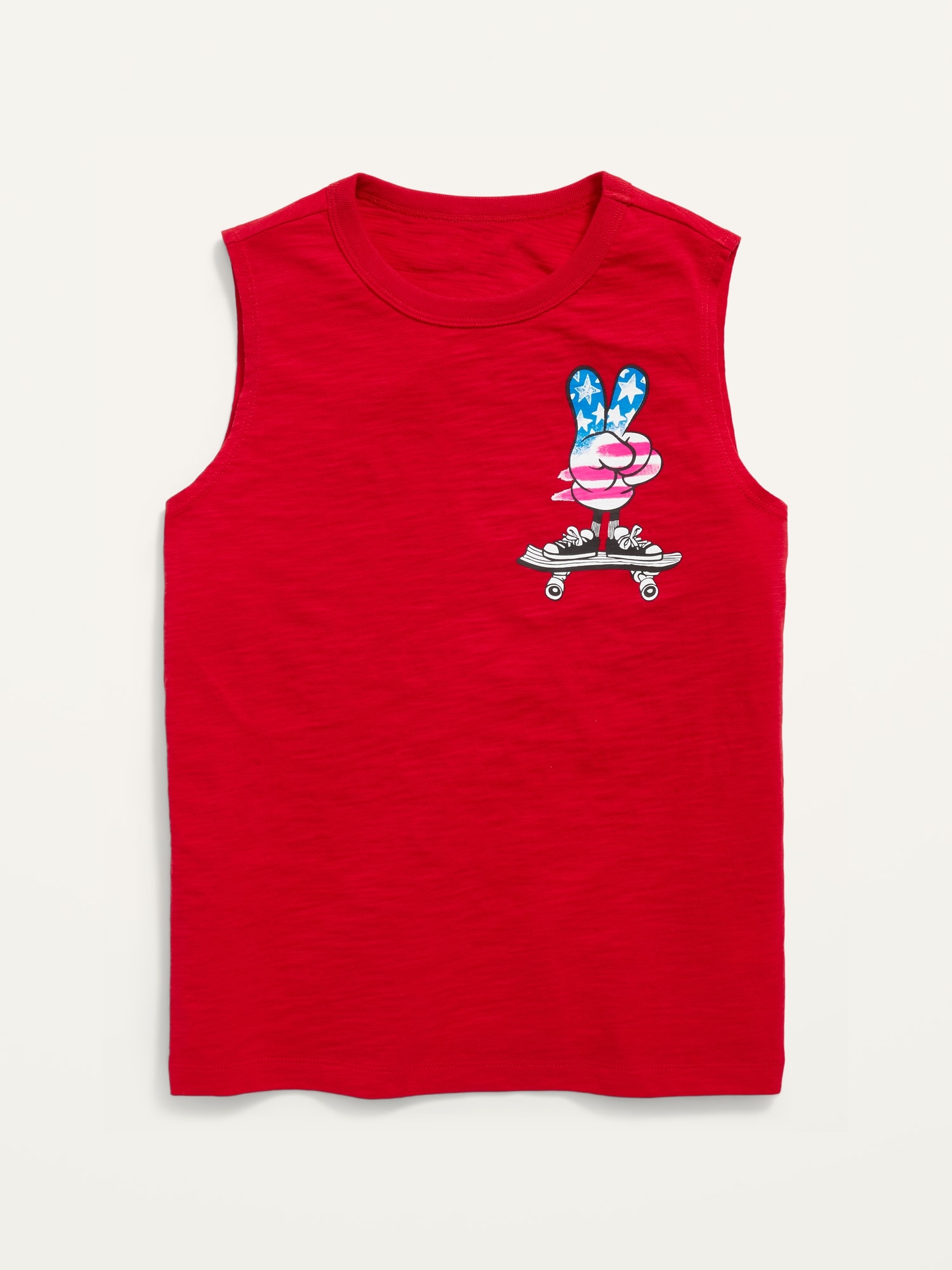 Americana Graphic Sleeveless Muscle T-Shirt for Boys