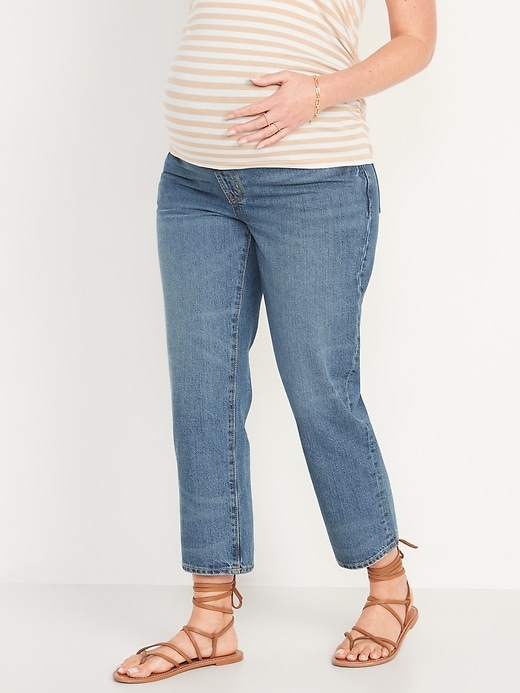 Old Navy Maternity Full Panel O.G. Straight Ankle Jeans
