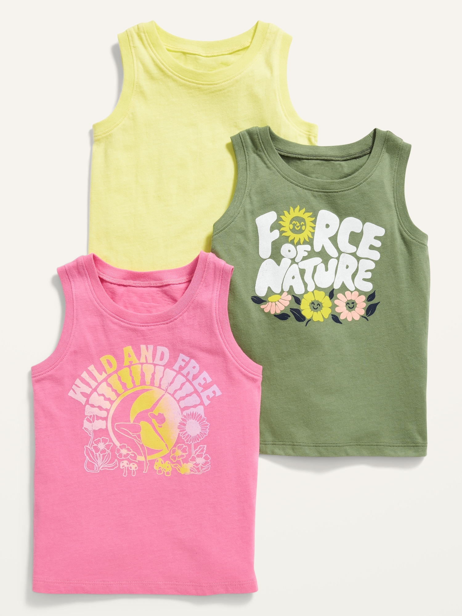 Unisex 3-Pack Graphic Tank Top for Toddler | Old Navy