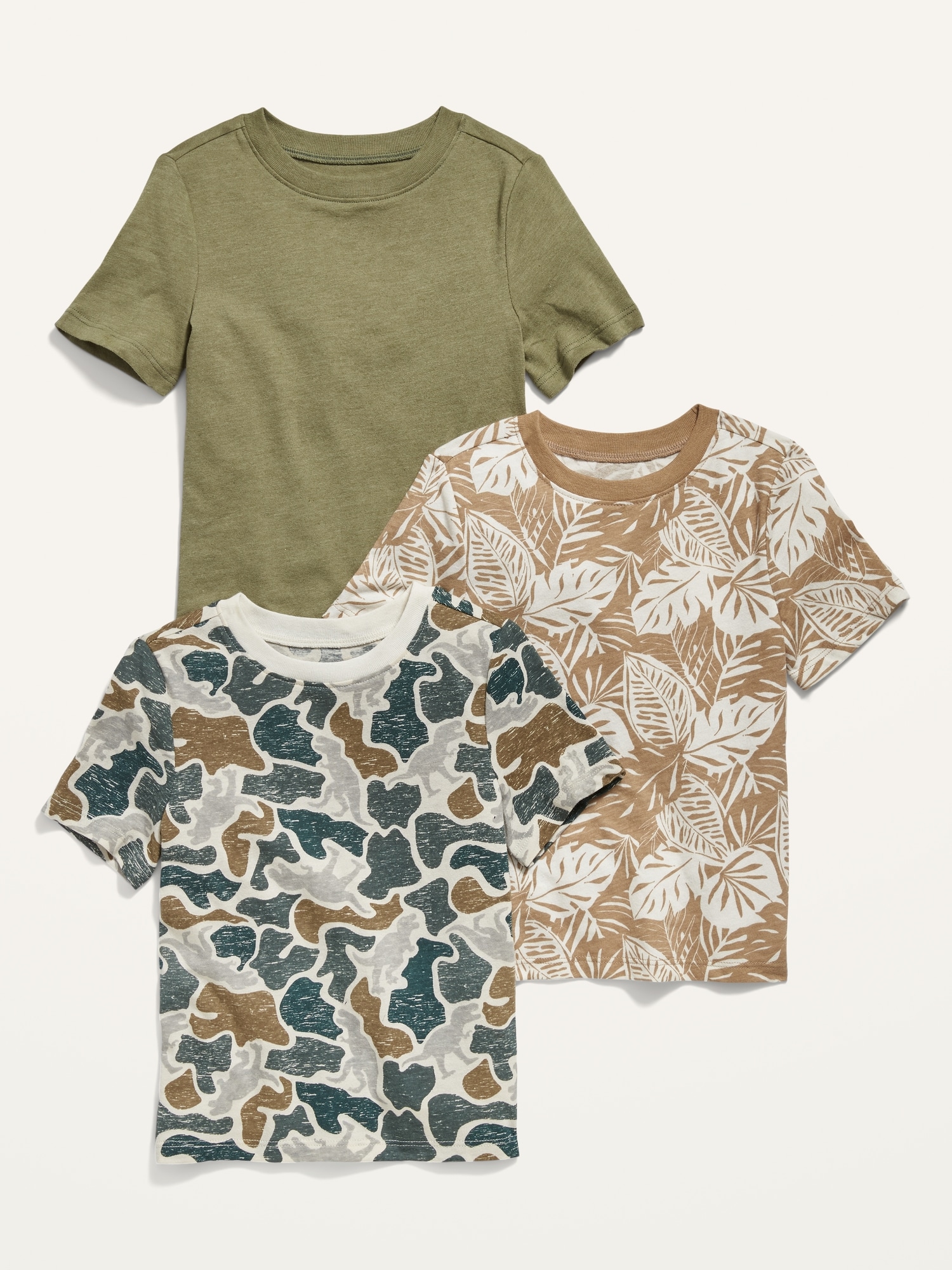 Old Navy 3-Pack Short-Sleeve T-Shirt for Toddler Boys green. 1