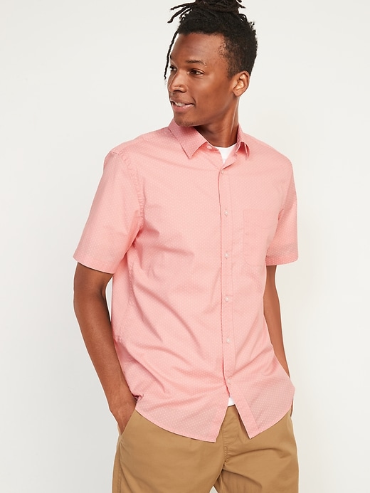 Image number 1 showing, Printed Built-In Flex Everyday Short-Sleeve Shirt