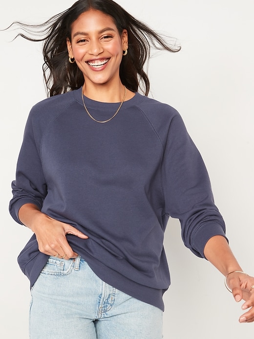 Old Navy Oversized French Terry Tunic Sweatshirt For Women