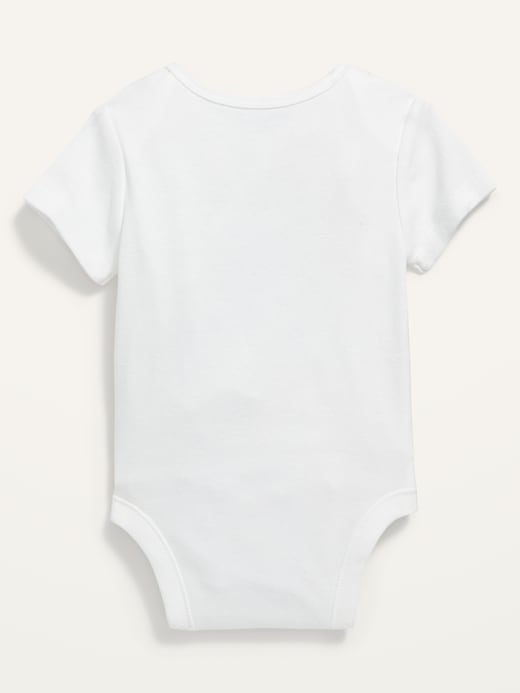 View large product image 2 of 2. Unisex Short-Sleeve Graphic Bodysuit for Baby
