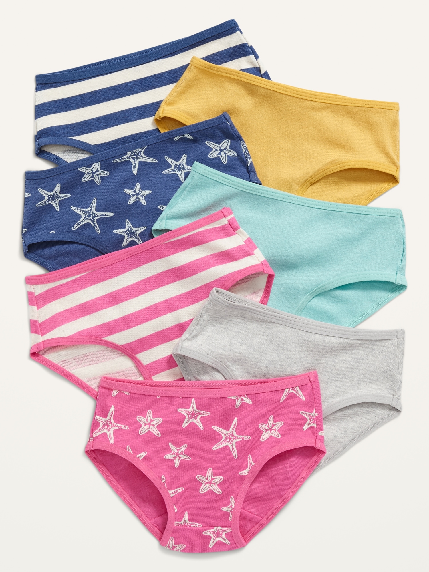 Old Navy Toddler Girls 4-Pack Bikini Underwear Heart Rainbow Size 2T-3T 4T- 5T