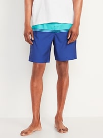 Image number 1 showing, Printed Swim Trunks --7-inch inseam