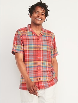 old navy mens plaid flannel shirts