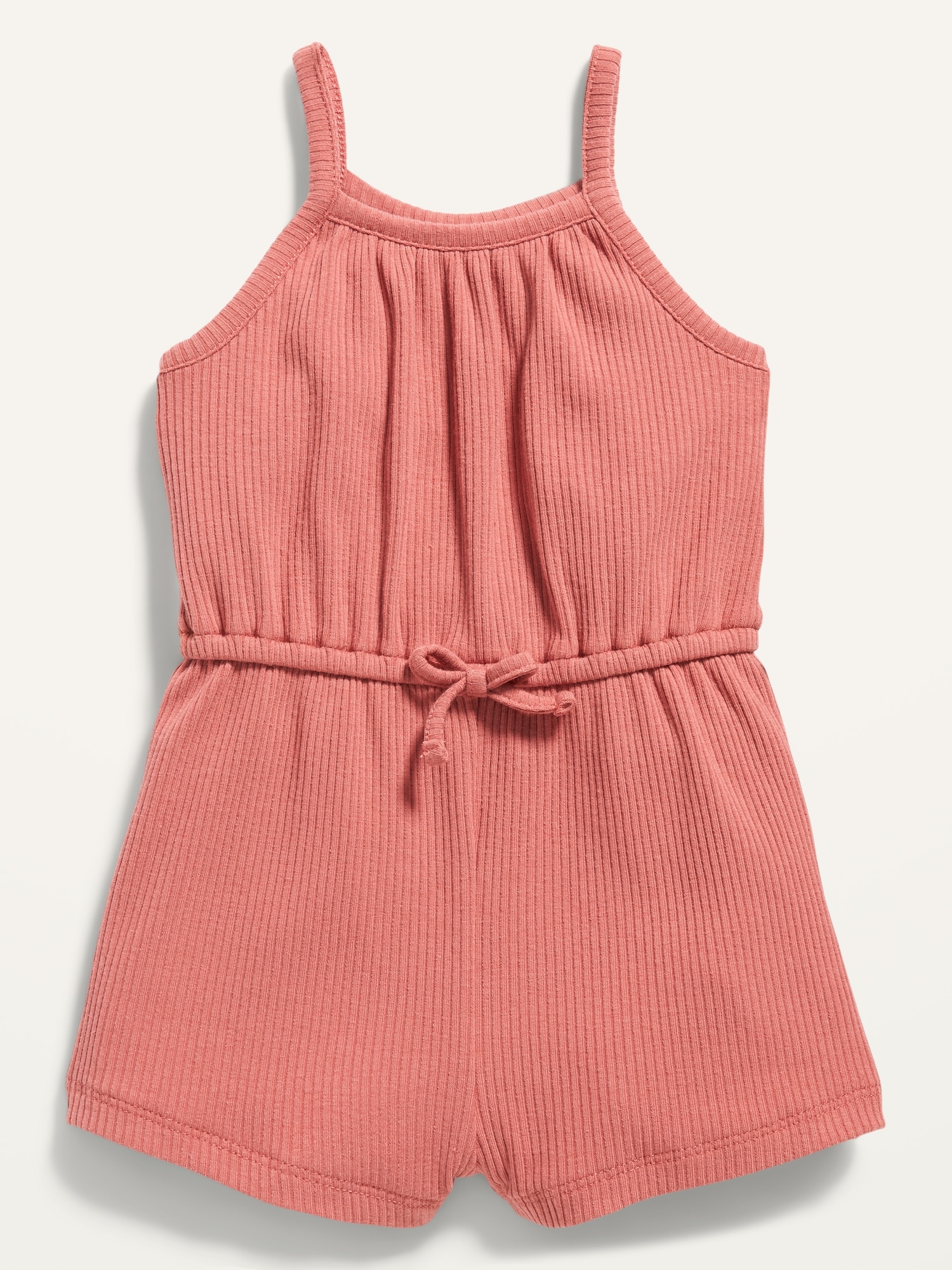 Old Navy Sleeveless Rib-Knit Romper for Baby red. 1
