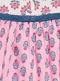 View large product image 3 of 4. Short-Sleeve Matching Print Top and Bloomers Set for Baby