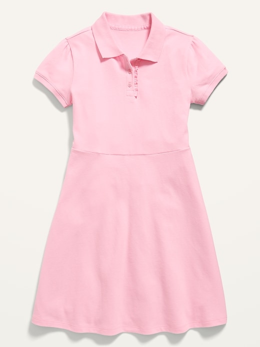 View large product image 1 of 2. School Uniform Pique Polo Dress for Girls