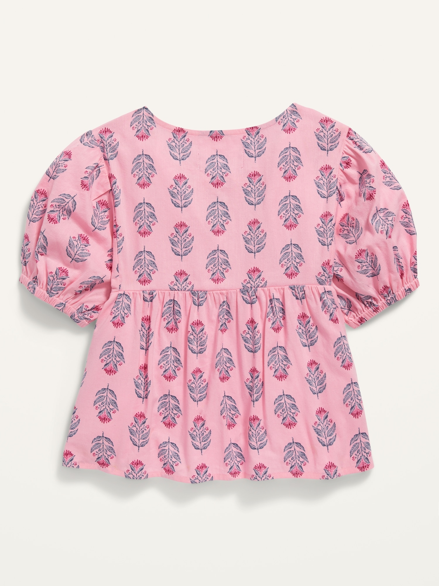 Printed Puff-Sleeve Swing Top for Girls | Old Navy