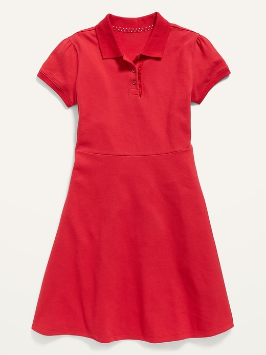 School Uniform Pique Polo Dress for Girls