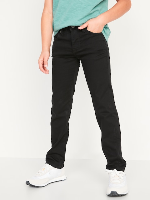 Slim 360° Stretch Five-Pocket Pants for Boys - Black Jack
