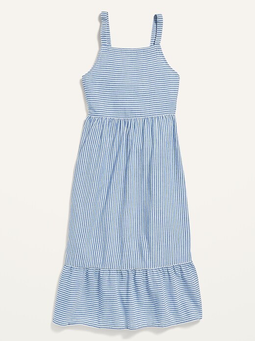 View large product image 2 of 3. Sleeveless Striped Fit & Flare Midi Dress for Girls