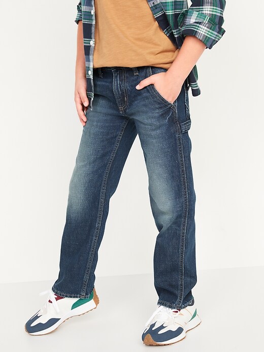 View large product image 1 of 3. Loose Non-Stretch Carpenter Jeans for Boys