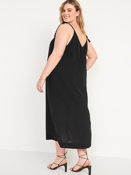 Image number 8 showing, Sleeveless Tie-Shoulder All-Day Maxi Swing Dress