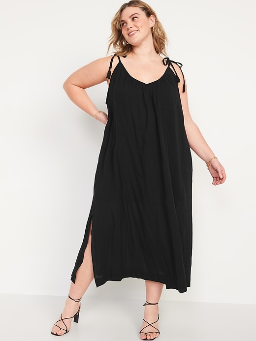 Image number 7 showing, Sleeveless Tie-Shoulder All-Day Maxi Swing Dress