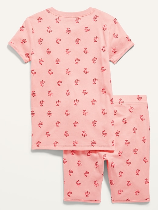 View large product image 2 of 2. Gender-Neutral Snug-Fit Printed Short Pajamas for Kids