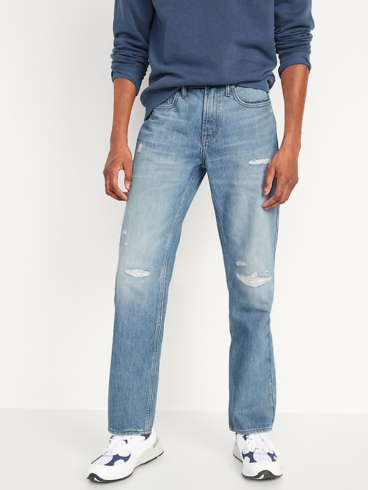 Original Loose Non-Stretch Gender-Neutral Ripped Jeans for Adults