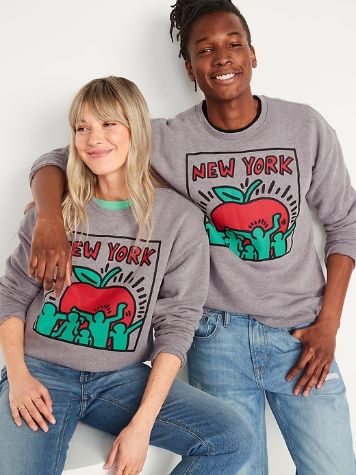 View large product image 1 of 1. Keith Haring™ New York Gender-Neutral Sweatshirt for Adults