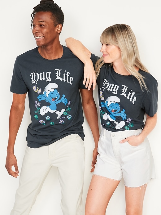 Oldnavy The Smurfs™ "Hug Life" Gender-Neutral T-Shirt for Adults