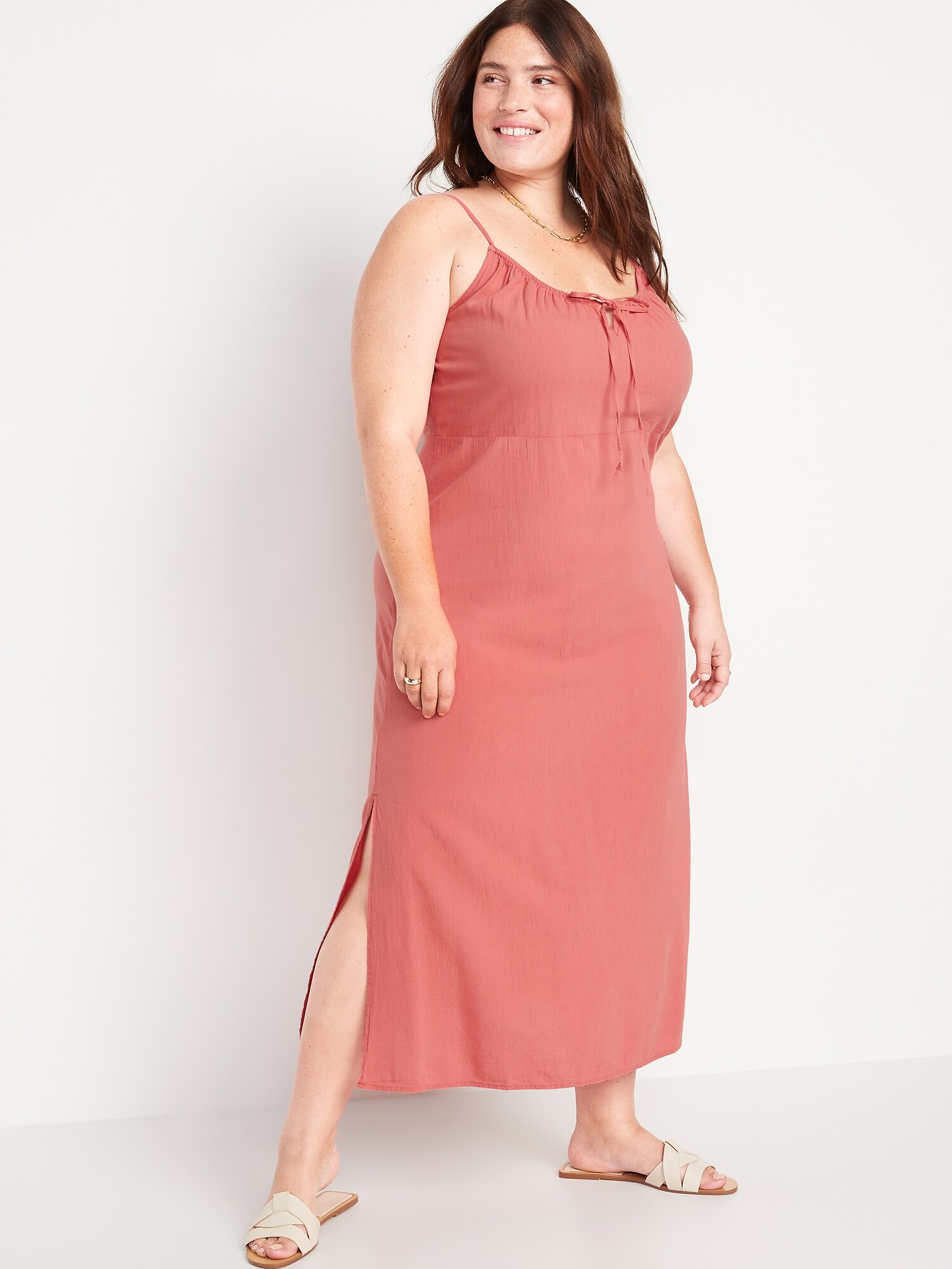 old navy red maxi dress