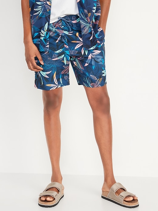 View large product image 1 of 1. Printed Swim Trunks --7-inch inseam