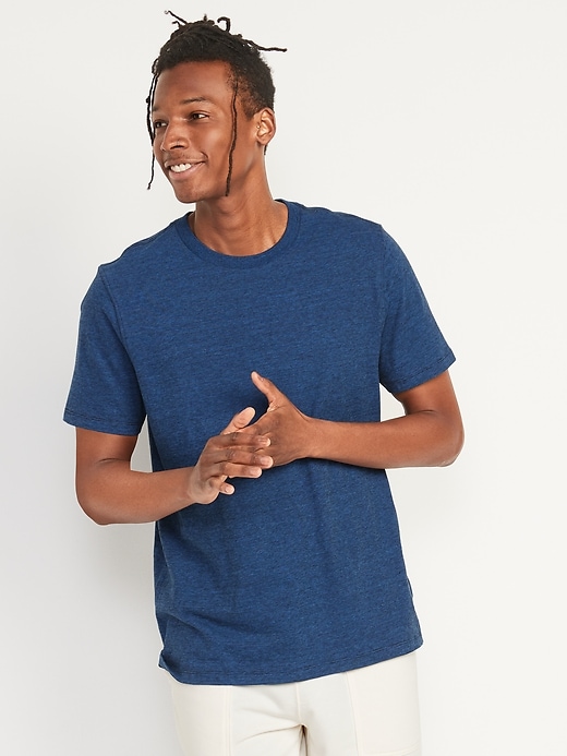 Image number 1 showing, Soft-Washed Micro-Stripe Crew-Neck T-Shirt